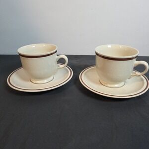 set of 2 Hearthside Floral Expressions Stoneware Cup‎ And Saucer Japan